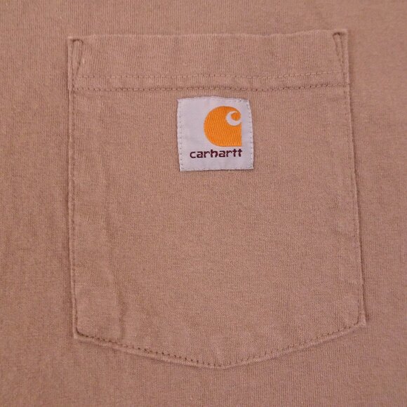 Carhartt K87 Short Sleeve Workwear Pocket T-shirt XL Desert Tan 2007 Heavyweight - Picture 4 of 7